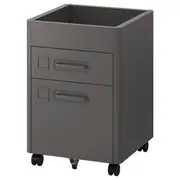 IDÅSEN drawer unit with smart lock, dark grey, 42x61 cm