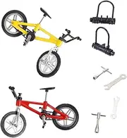 HEALSOPTHY 2 Sets Bike Finger Simulation Bike for Competitive Desk Game for Cognitive Play and Imagination Development