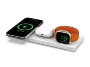 Belkin 3-in-1 Wireless Charging w/MagSafe 15W w/AC - White
