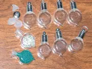 10pc. lot wholesale Glass Heart mini bottle Pendant Vials charm NEW
