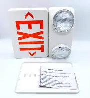 SRB TECHNOLOGIES DUAL FACE, LED EXIT/INCANDESCANT EMERGENCY LIGHT COMBO