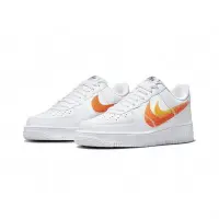 在飛比找Yahoo!奇摩拍賣優惠-現貨 Nike Air Force 1 白橘 雙勾 噴漆 全