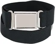 [CTM] Kids' Adjustable Elastic Belt with Magnetic Buckle, Black
