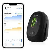 OLED Finger Pulse Oximeter Blood Oxygen Monitor SpO2 Heart Rate Tester Free App