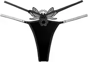 [Sekexi] Women's Sexy Butterfly Underwear V-shaped Sexy thong G-string Embroidered thong Flower Fun Underwear