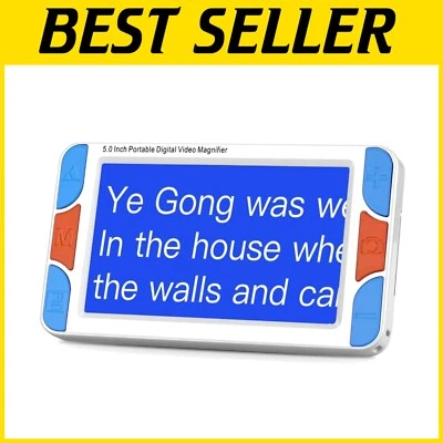 HD 5.0-Inch Electronic Magnifier with Adjustable Lighting & SD Card Included