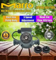 Marro 3 Speed Hot Water Circulation Booster Pump Cast Iron Pump Body Low Noise