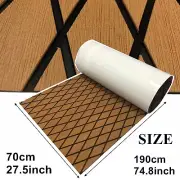 Brown Diamond Boat Flooring EVA Foam Sheet Marine Faux Teak Deck Mat | 190x70cm