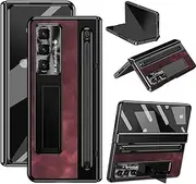 Protective Case Compatible with Samsung Galaxy Z Fold 7 Case with S Pen Holder, Hidden Metal Kickstand & Camera Cover & Hinge Protection, Slim Fit Case Full Body Protective Phone Cover for Z Fold 7 Fl