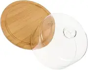 FUNOMOCYA 1 set Cake Protective Cover with Tray Transparent Food Display Lid for Desserts Practical for Home Use Special Occasions