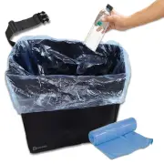 Zento Deals Black Trash Can Bin Water Leak Proof One Roll Garbage Bags Free