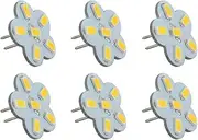 Pack of 6 - G4 Bi Pin Lamp 3W LED Light Bulb Back Pin AC DC 12V Replacement for JC Halogen Bulbs of Vehicle Interior Accent Lights Marine Boat Yacht RV Solar & Any Low Volt Lighting - 3 Watt 3.00W, 12.00V