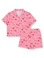Miss Mango Girls 8-16 Premium Short Pyjama Set, Pink, Size 10