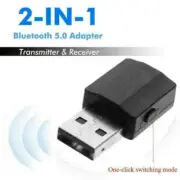 2-in-1 Stereo Audio Adapter Bluetooth 5.0 Transmitter R1J9 H2K7 N0L6 F9D7