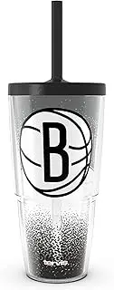 Tervis NBA Brooklyn Nets - Defend Made in USA Double Walled Insulated Tumbler Travel Cup Keeps Drinks Cold & Hot, 24oz with Straw Lid, Classic
