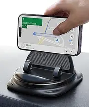 Phone Holders for Your Car, [Adjustable Spring Design] Car Phone Holder Mount, 360° Rotatable Cell Phone Car Mount, Dashboard Cell Phone Holder for iPhone 16 pro Samsung S25 All 4-7" Phones