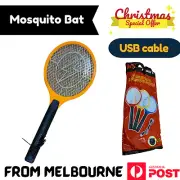 Electric Bug Zapper Racket Fly Swatter Mosquito Killer Insects Bat Handheld Melb