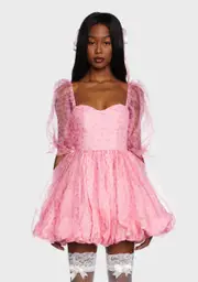 [Fanciful Doll] Mon Amour Puffball Mini Dress