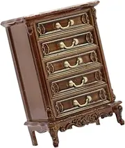 ifundom Dollhouse Cabinet Cute Room Decor Home Office Accessories Mini House Doll House Mini Vending Machine Succulents Miniatures Books Decoration Doll Furniture Light Brown Plastic
