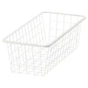 JONAXEL wire basket, white, 25x51x15 cm