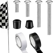 Color Guard Pole Weights,Heavy Duty Flag Pole Weights | Stainless Steel Mooring with Tapes, Heavy Duty Rubber Hardware for Flagpole Accessories Garden