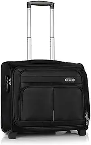 NOVEX Polyester 30 LTR Laptop Roller Case | Overnighter Laptop Trolley Bag with 2 Wheel | Black, Black, Laptop Bags & Cases, Black, Laptop Bags & Cases