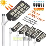 1200 LED Solar Street Flood Light Remote Outdoor Garden Security Lamp Waterproof