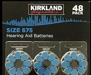 GENUINE Kirkland Hearing Aid Batteries Size 675 48 Pack SuperFast Shipping!!