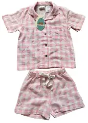 Peter Alexander Girls Organic Cotton Check PJ Set Size 3 Years RRP$69.95