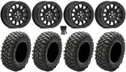 Valor V09 Beadlock 15" Wheels Black 32" Crawler XR Tires Commander Maverick