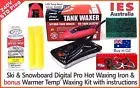 Ski & S'board Digital Hot Waxing Iron & Bonus Warmer Temp wax Kit, DIY & save $