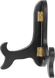 Luxshiny Wood Easel Stand Plate Display Holder Desktop Photo Frame Stand for Book Picture Platter Medal Coin 5 inches