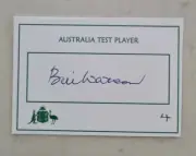 BILL WATSON CRICKET SIGNED IN PERSON AUSTRALIA TEST PLAYER AUTOGRAPH PIECE