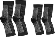 KOMBIUDA Breathable Nylon Compression Stockings Open Toe Sports Socks Ankle Support Antifatigue for Running Climbing Size L/xl