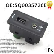 1 Pc New USB AUX Switch Control Socket Adapter Car Play For VW Golf 2014-2017.