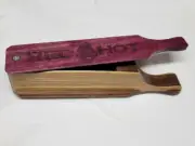 RED HOT CUSTOM ELITE MAHOGANY / WALNUT & PURPLE HEART TURKEY BOX CALL - NWTF