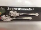 SILVERPLATE SALAD SPOON & FORK Table Accent CHADWICK-MILLER Model #303 NIB