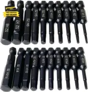 Hex Head Allen Wrench Drill Bit Set (10Pc Metric & 10Pc SAE), Allen Wrench Dril