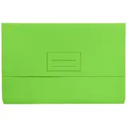 J.Burrows Recycled Foolscap Document Wallet 220gsm Lime