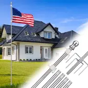 Ground Flag Poles for Outside House - 1" Tangle Free Flag Pole Kit with 5 Pro...