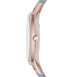 EMPORIO ARMANI 亞曼尼 AR11109《義大利時尚》32mm/薄型貝殼面百搭女款/玫瑰金x粉藍【第一鐘錶】