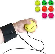 1.85 Inch Wrist Band Ball Sports Wrist Return Ball Rubber Rebound Balls (Basketball, Baseball, Soccer) On Elastic String Wristband Toy for Children Kids Gift Party Favor, Exercise or Play
