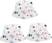 [SHERCHPRY] Fisherman's Hat Lovely Bucket Cap Baseball Cap Boy Hats Newborn Bucket Hat Straw Hats for Women Straw Hats for Men Hats Adorable Sun Hat Pure Cotton White