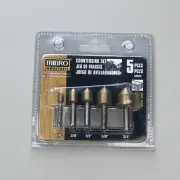 Mibro Industrial 5-Piece Countersink Set, 1/4", 3/8", 1/2", 5/8", 3/4"
