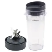 16 oz Cup with Lid and Extractor Blade 303KKU 307KKU for Nutri Ninja BL660 BL740