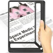 5X Full Page Magnifying Glass for Reading Lightweight Rectangular Magnifier