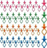 WILLBOND 60 Pieces Bobbin Holders for Thread Spools Bobbin Clips Bobbin Thread Holder on Spool Tops Bobbins Sewing Machine Quilting Supplies Spool and Bobbin Holder for Embroidery with 4 Colors