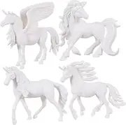 Parliky 4Pcs Unicorn Painting Kit DIY Unicorn for Favors Engaging Activity Unique Birthday Supplies Mold