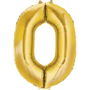 Gold Foil 0 Balloon 86cm