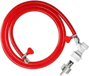 MRbrew 5 Feet Gas Line Ball Lock Keg Fitting Carbonation Cap Kit, Ball Lock Disconnect with Stainless Steel 5/16'' Draft Beer Barb Kegerator PVC Tubing Co2 Hose fit Soda Bottle Homebrew